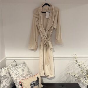 Pure fiber Cream Robe with Belt